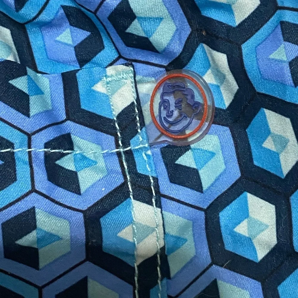 MR Swim Blue Patterned Men's Swim Shorts